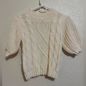 Classy Cream Cable Knit Sweater